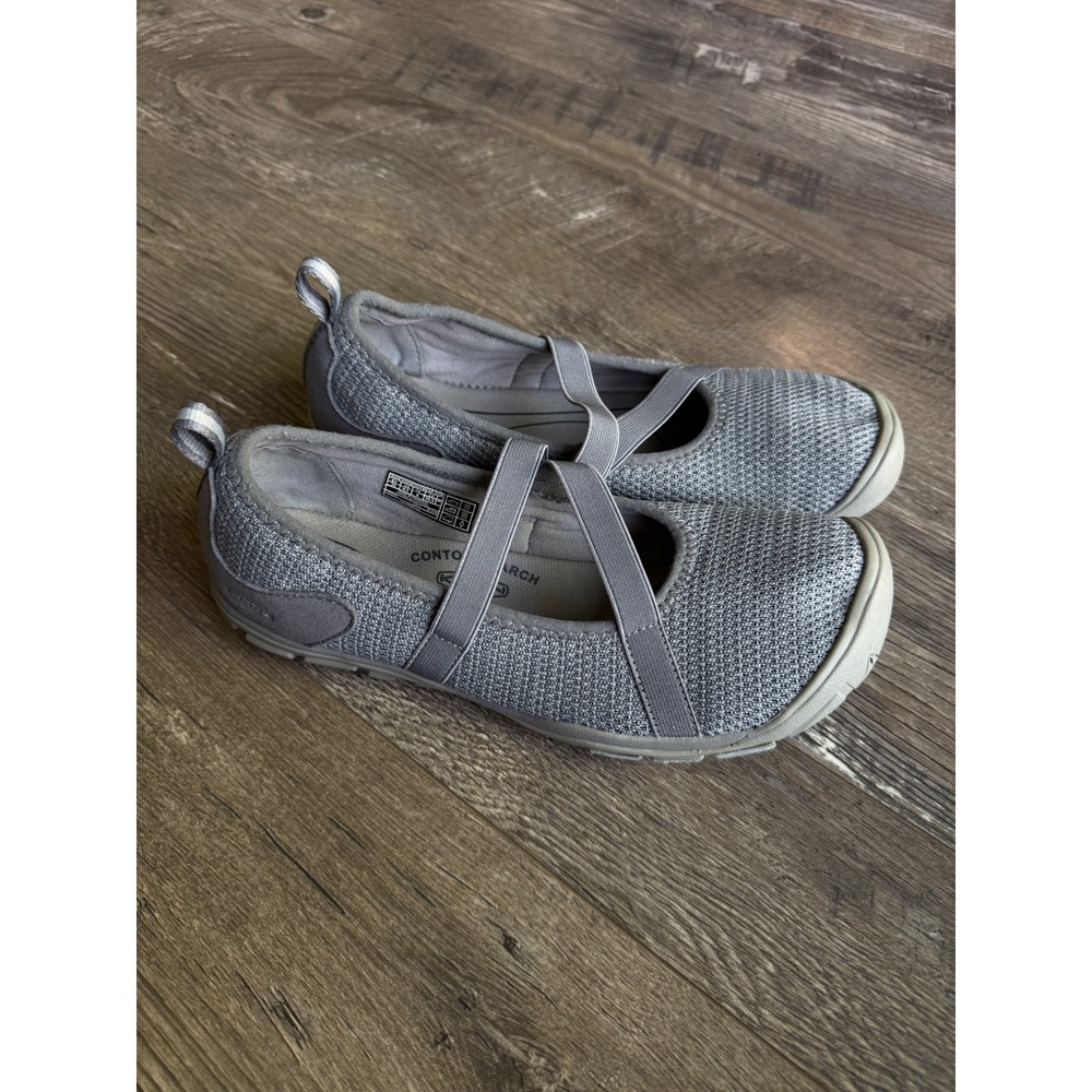 Keen 8.5 Mary Jane Shoes Grey CNX Contour Arch Walking Outdoorsy Sporty Casual